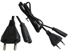 Síťový napájecí kabel 40 cm pro malé přístroje 230V černý