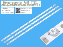 Sada LED podsvícení 758mm pro LCD TV ChangHong 40E6000, 3 kusy