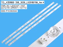 Sada LED podsvícení 770mm pro Thomson TCL 43D1800, 3 pásky