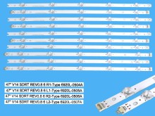 Sada LED podsvícení LG 47" V14 Slim DRT 3D panel 10 pásků DLED TOTAL ARRAY