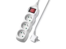 Prodlužovací kabel 3m s 3 zásuvkami a vypínačem Geti GEC33S