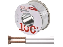 Dvojlinka kabel 2x0,75mm² BCYH075/W bílá s měděnými vodiči