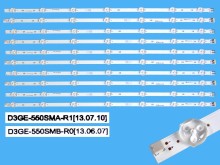 Sada LED podsvícení Samsung 10 pásků BN96-28772A + BN96-28773A pro LCD panel 55"