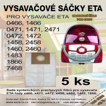 Sáčky a syntetické filtry do vysavače Eta 5ks