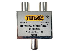 Univerzální anténní slučovač TV s 2 IEC vstupy TEROZ č.201
