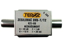 DVB-T/T2 anténní zesilovač 20dB s IEC konektory TEROZ č.434