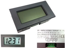 Digitální panelové měřidlo napětí 0-1,999 V DC s LCD a bílým podsvícením