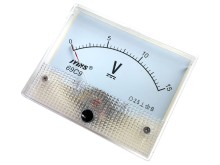 Analogové panelové měřidlo 15V DC 80x65 mm