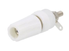 Panelová banánková zdířka 15A 4mm bílá CL1509