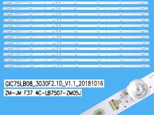 Sada LED podsvícení 850mm pro Thomson 75" LCD TV 12 pásků