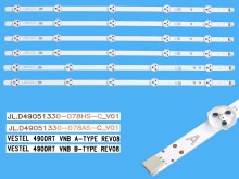 LED podsvícení 460mm sada 6 pásků Vestel 490DRT VNB typ A a B