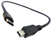 Kabelová redukce USB-C na mini USB s kabelem 26 cm