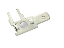Faston kolík 4,8x0,8mm úhlový 90° pro PCB, pocíněná mosaz, RM 5,08mm