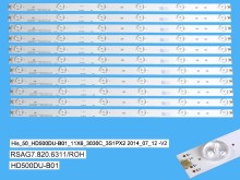 Sada LED podsvícení 505mm pro Hisense 50" LCD TV, 11 pásků, 66 LED