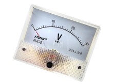 Analogové panelové měřidlo 30V DC s ručičkou 80x65 mm