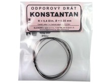 KONSTANTAN odporový drát 5,4 Ω/m, průměr 0,35 mm, délka 1 m