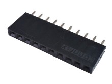 Přímá 10pinová zásuvka do PCB s roztečí 2.54 mm