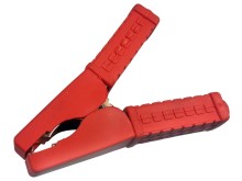 Izolovaná krokosvorka pro autobaterie 100A, 110mm, červená