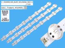 Sada LED podsvícení 445mm pro LG 43UK65 s 3 kusy