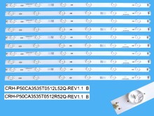 Sada LED podsvitu pro Sharp 50CXG LCD panel s 10 pásky DLED TOTAL ARRAY