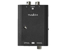 Digitální audio převodník 1x Toslink / SPDIF na 2x RCA cinch konektory