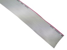 Vícežilový plochý kabel 26x28AWG, šedý, nestíněný, Cu