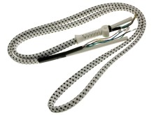 Síťový kabel s hadičkou pro napařovací žehličku 2m, 4 žíly, textilní opletení