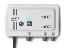 Domovní anténní zesilovač ALCAD AI-271 1 vstup 2 výstupy s LTE700 filtrem