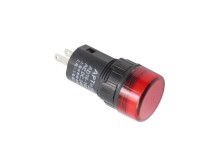 LED kontrolka červená 24V AC/DC pro montáž 16mm