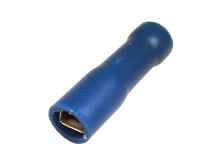 Krimpovací Faston konektor 2,8 mm s modrou izolací - zásuvka