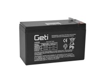 Olověný 12V 7Ah akumulátor Geti s Faston konektory 4,8 mm
