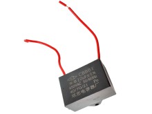 Motorový rozběhový kondenzátor 10 µF 450 V CBB61 s lankovými vývody 10 cm