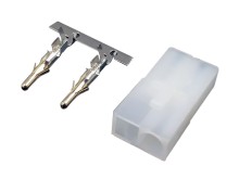 Napájecí 2pinový samec konektor Tamiya se zlacenými kontakty, rozteč 6,2 mm