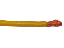Silikonový kabel Cu lanko 4,0 mm² žlutý na metráž