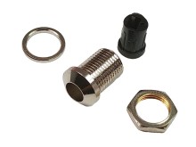 Kovový držák pro 5mm vypouklou LED diodu s niklovým povlakem
