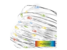 LED vánoční nano řetěz, 1,9 m, 2x AA, vnitřní, multicolor, časovač