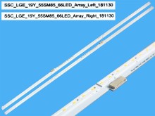 Sada LED podsvitu EDGE 602mm 2x66 LED pro LCD TV 55" LG