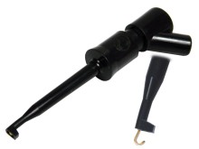 Černý měřicí hrot s háčkem 60V 6A Hirschmann KLEPS2-BU SW
