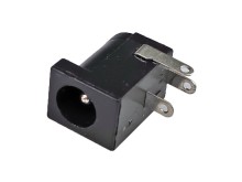 Úhlový napájecí konektor 5,5 x 2,5 mm pro plošný spoj s pájením