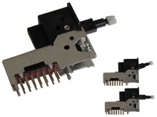 Dvoupolohový přepínač radiomagnetofonu 4 sekce 2x7 pin ALPS