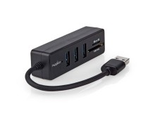USB hub s 3 porty USB-A 3.2 Gen 1 a čtečkou SD/microSD karet