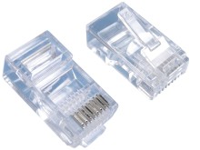 Modulární RJ45 konektor 8p8c pro kulatý kabel s krimpováním