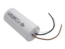 Dvojitý rozběhový motorový kondenzátor 22uF / 6uF 450V s drátovými vývody