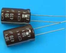 Elektrolytický kondenzátor 470uF 50V 105°C Nippon KY low ESR
