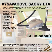 Syntetické sáčky a mikrofiltry do vysavače Eta Trino 3 ks