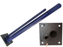 Příruba s víkem pro bojler DZD Dražice 110x110 mm s 2 jímkami a 2kW topným tělesem