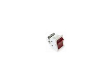 Dvoupólový kolébkový vypínač s doutnavkou 23x28 mm, 16A / 250V WA-12PS
