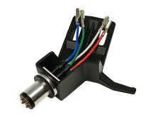 Černý držák přenosky (headshell) s bajonetem 0,5" a úhlem 20°