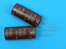 Elektrolytický kondenzátor 100uF 450V 105°C Nippon KXG