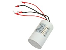Dvojitý rozběhový kondenzátor 15uF / 6uF 450V s drátovými vývody